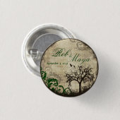 新しいライフヴィンテージ結婚式ありがとうボタン 缶バッジ (正面&裏面)