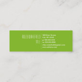 新しいライムの切れの名刺 スキニー名刺 (裏面)