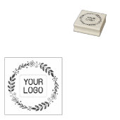 新しいラウンドカスタムリースと会社のロゴ ラバースタンプ (押印)