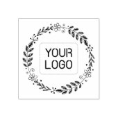 新しいラウンドカスタムリースと会社のロゴ ラバースタンプ (インプリント)