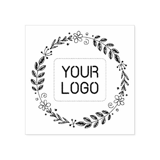 新しいラウンドカスタムリースと会社のロゴ ラバースタンプ (インプリント)