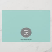 新しいラグジュアリー製品のエレガントティール(緑がかった色)招待 チラシ (裏面)