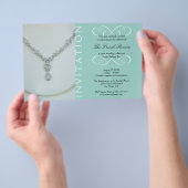 新しいラグジュアリー製品のエレガントティール(緑がかった色)招待 チラシ (ハンドル)