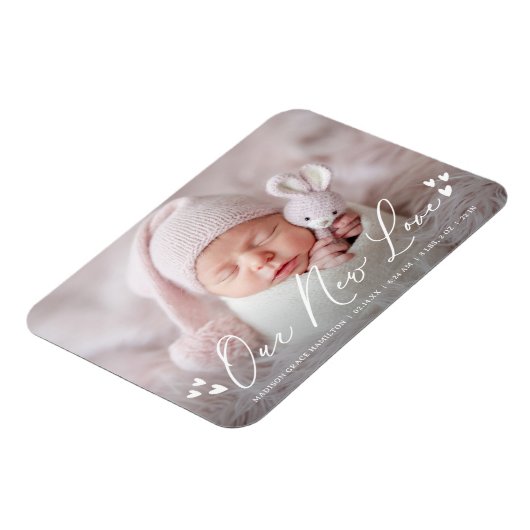 新しいラブスクリプト写真誕生のお知らせ マグネット (左側)