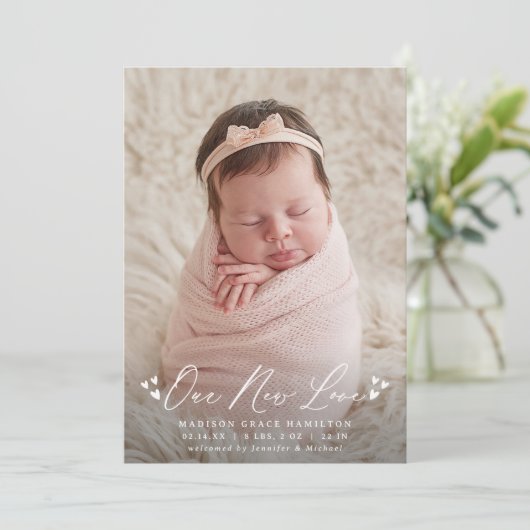 新しいラブスクリプト写真誕生のお知らせ 案内状 (スタンド正面)