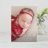 新しいラブスクリプト写真誕生のお知らせ 案内状 (スタンド正面)