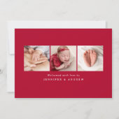 新しいラブスクリプト4写真誕生のお知らせ 案内状 (裏面)