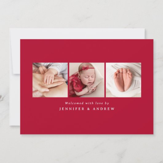 新しいラブスクリプト4写真誕生のお知らせ 案内状 (裏面)