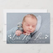 新しいラブスクリプト4写真誕生のお知らせ 案内状 (正面)