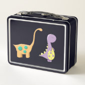 新しいランチを楽しむ恐竜 メタルランチボックス (裏面)