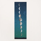 新しいリバーシブルの日没の空および月段階 ヨガマット (正面)