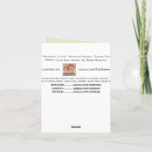 新しいリリー(Thank You Note Card) サンキューカード (裏面)