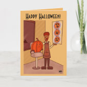 新しいルックハロウィーン折り畳みグリーティングカード カード (正面)