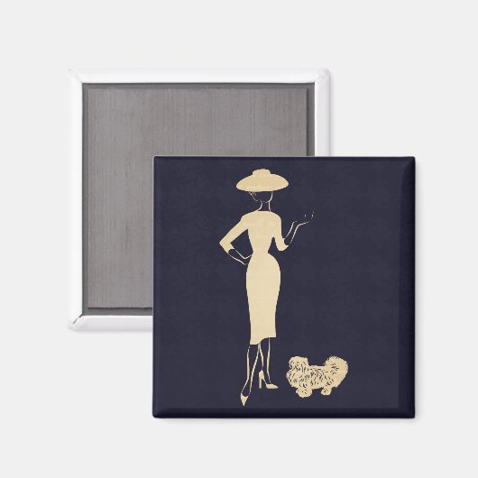 新しいルックヴィンテージ1950年代のファッション マグネット (正面/裏面)