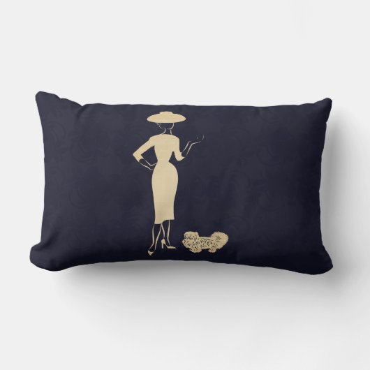 新しいルックヴィンテージ1950年代のファッション ランバークッション (正面)