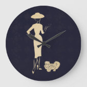 新しいルックヴィンテージ1950年代のファッション ラージ壁時計 (正面)