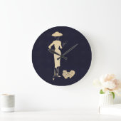 新しいルックヴィンテージ1950年代のファッション ラージ壁時計 (ホーム)