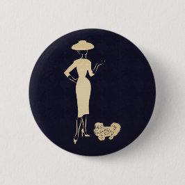 新しいルックヴィンテージ1950年代のファッション 缶バッジ