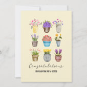 . .新しいルーツを植える新築ホームおめでとう カード (正面)