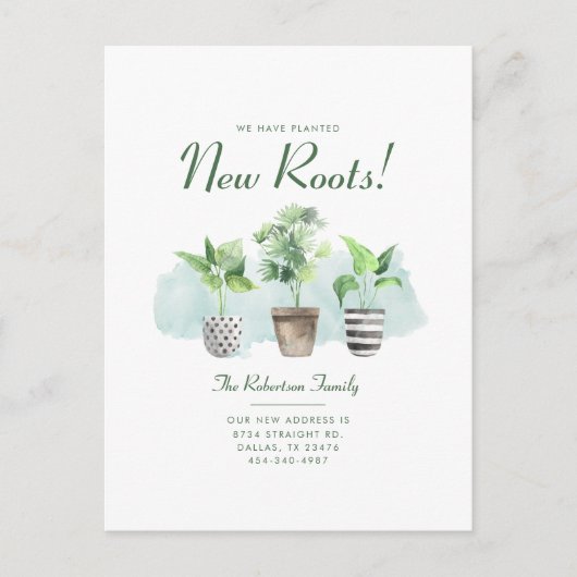新しいルーツを植え付け新しいアドレスを移動 案内ポストカード (正面)