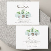 新しいルーツアドレスの変更移動アナウンス ノートカード