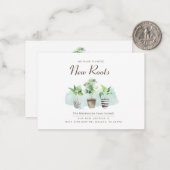 新しいルーツアドレスの変更移動アナウンス ノートカード (正面/裏面インサイチュ)