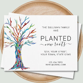 新しいルーツツリーの移動告知はがき 案内ポストカード