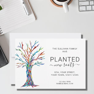 新しいルーツツリーの移動告知 案内状