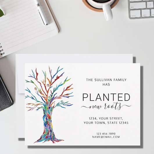 新しいルーツツリーの移動告知 案内状