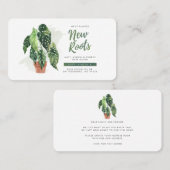 新しいルーツ引っ越しましたシックな動きの発表 名刺 (正面/裏面)