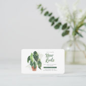 新しいルーツ引っ越しましたシックな動きの発表 名刺 (スタンド正面)