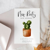 新しいルーツ新しいアドレスのサボテンの移動 案内状