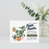 新しいルーツ – 引っ越しましたはがき ポストカード (スタンド正面)