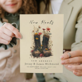 新しいルーツ – 新しいアドレスIルーツ付き靴 案内状