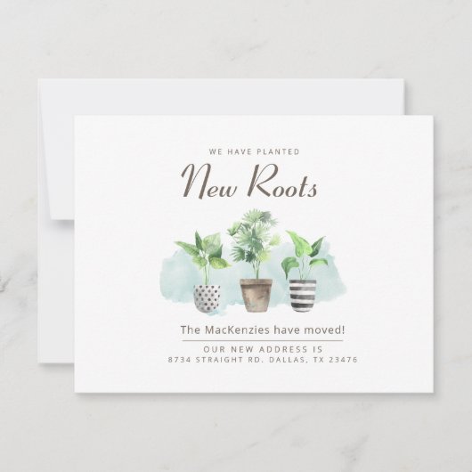 新しいルートの新しいアドレスの移動のお知らせ 案内状 (正面)