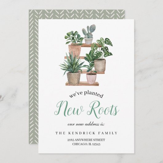 新しいルートの新規アドレスのお知らせ 招待状 (正面/裏面)