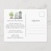 新しいルートの植栽の新しいアドレスの移動 案内ポストカード (裏面)