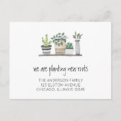 新しいルートの植栽の新しいアドレスの移動 案内ポストカード (正面)