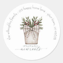 新しいルートの追加の新しい住所ラベル ラウンドシール