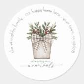 新しいルートの追加の新しい住所ラベル ラウンドシール (正面)