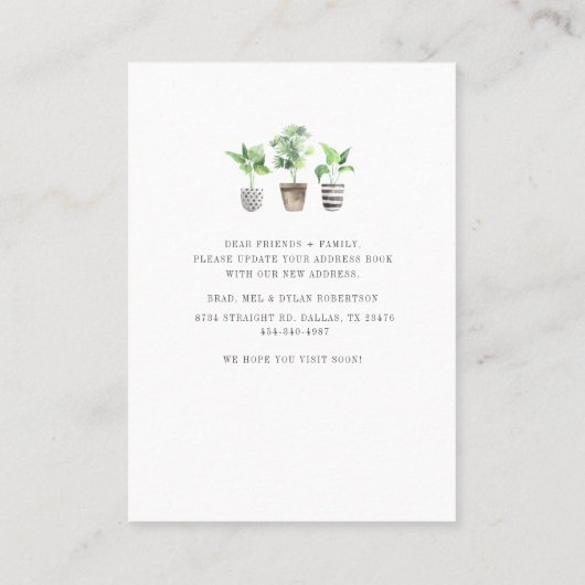 新しいルートへの新しいアドレスの移行のお知らせ 名刺 (裏面)