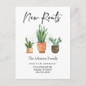 新しいルート新しいアドレス引っ越しました新しいホーム ポストカード (正面)