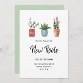 新しいルートI引っ越しました移動告知カード 案内状 (正面/裏面)