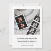 新しいルームメイト到着 | 写真妊娠 案内状 (裏面)