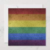 新しいレインボークリスマスツリー LGBTプライド ゲイウェディング 招待状 (裏面)