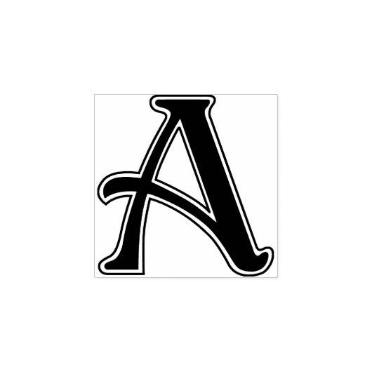 新しいレターAモノグラム ラバースタンプ (インプリント)