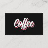 新しいレトロなコーヒーショップロイヤリティパンチカード ロイヤリティカード (正面)