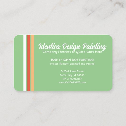 新しいレトロな画家 名刺 (裏面)