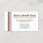 新しいレトロな錠前 名刺 (裏面)