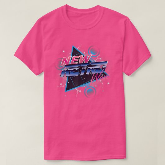 新しいレトロ波 Tシャツ (デザイン正面)